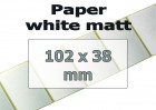 Paper-Labels, white matt 102x38mm (500 pcs.)