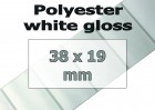 Polyester-Labels, white glossy 38x19mm (500 pcs.)