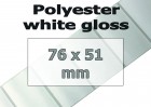 Polyester-Labels, white glossy 76x51mm (500 pcs.)