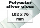 Polyester-Labels, silver glossy 102x76mm (500 pcs.)