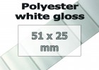 Polyester-Labels, white glossy 51x25mm (500 pcs.)