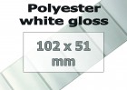 Polyester-Labels, white glossy 102x51mm (500 pcs.)